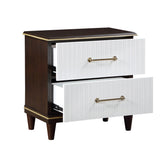 Niles White/Cherry Panel Bedroom Set by Homelegance at Eve Furniture