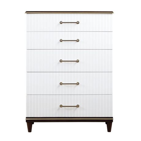 Niles White/Cherry Panel Bedroom Set by Homelegance at Eve Furniture