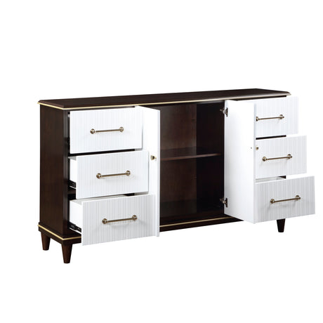 Niles White/Cherry Panel Bedroom Set by Homelegance at Eve Furniture