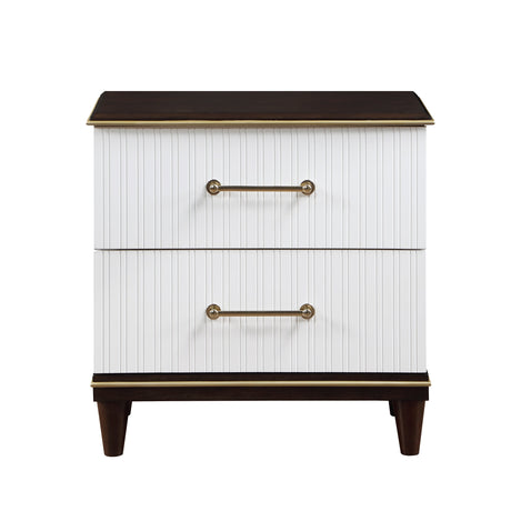 Niles White/Cherry Panel Bedroom Set by Homelegance at Eve Furniture
