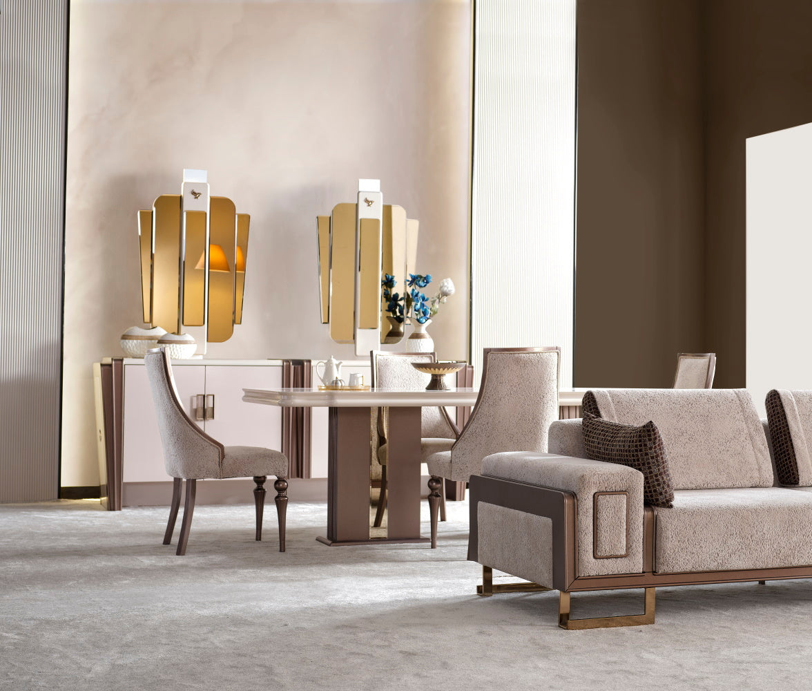 Nirvana Diningroom (Consol With Mirror & Dining Table & Dining Chair)