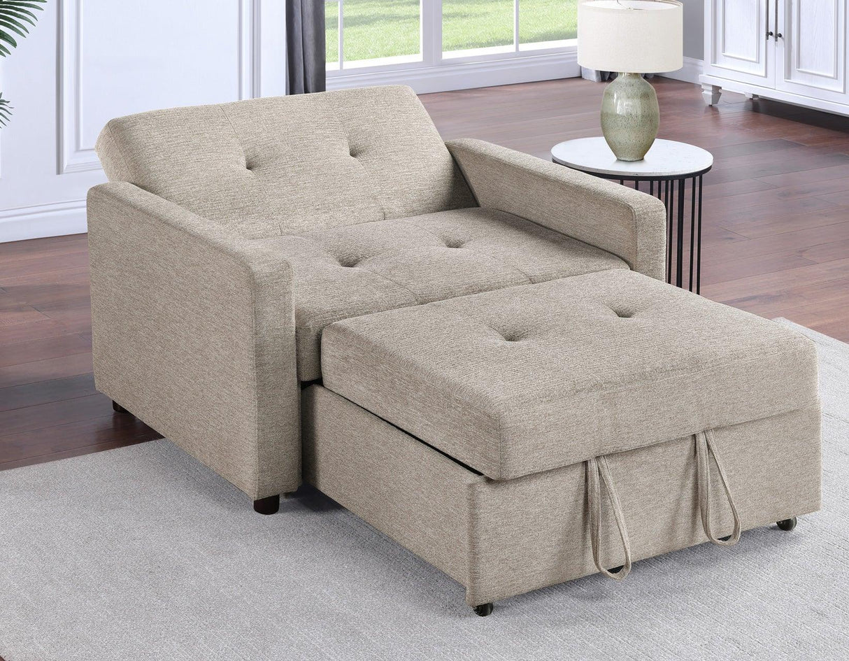 Noah Brown Convertible Sleeper Chair by Steve Silver at Eve Furniture