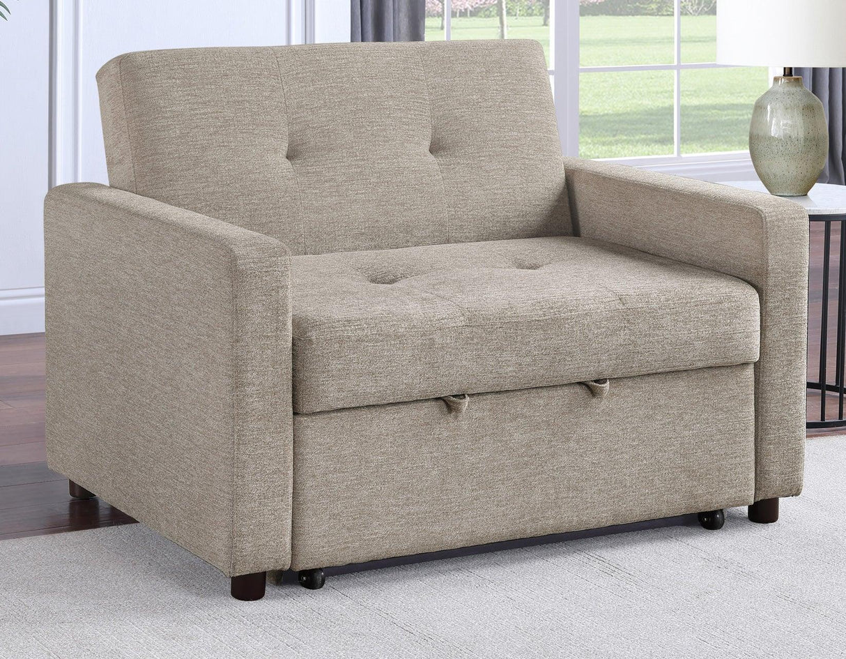 Noah Brown Convertible Sleeper Chair by Steve Silver at Eve Furniture