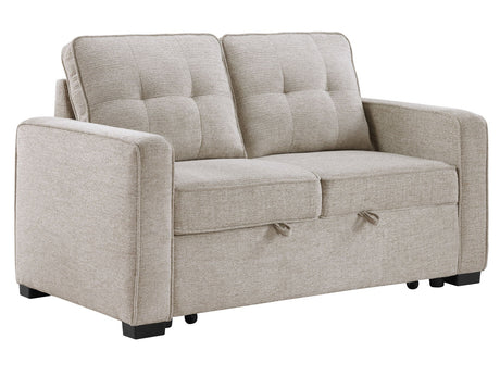 Noah Convertible Sleeper Loveseat, Tan by Steve Silver at Eve Furniture