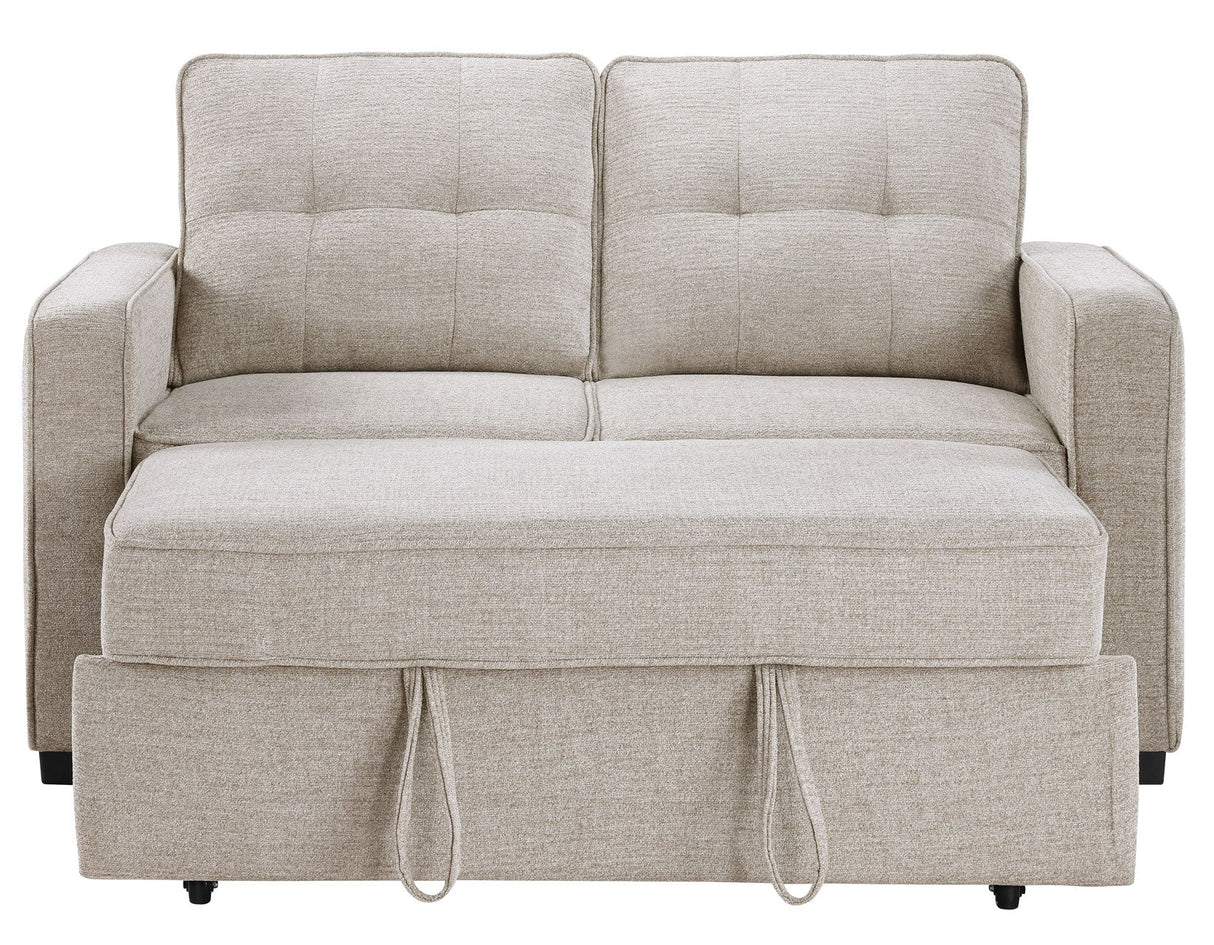Noah Convertible Sleeper Loveseat, Tan by Steve Silver at Eve Furniture
