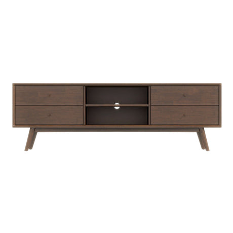 Caroline Mid Century Modern Style Walnut TV Stand Up To 72" by Ashcroft Imports at Eve Furniture