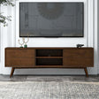 Caroline Mid Century Modern Style Walnut TV Stand Up To 72" by Ashcroft Imports at Eve Furniture