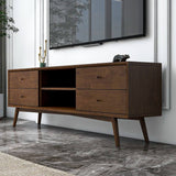 Caroline Mid Century Modern Style Walnut TV Stand Up To 72" by Ashcroft Imports at Eve Furniture