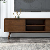 Caroline Mid Century Modern Style Walnut TV Stand Up To 72" by Ashcroft Imports at Eve Furniture