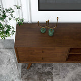Caroline Mid Century Modern Style Walnut TV Stand Up To 72" by Ashcroft Imports at Eve Furniture