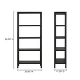 Nolan Black Bookcase by Moe's Home at Eve Furniture