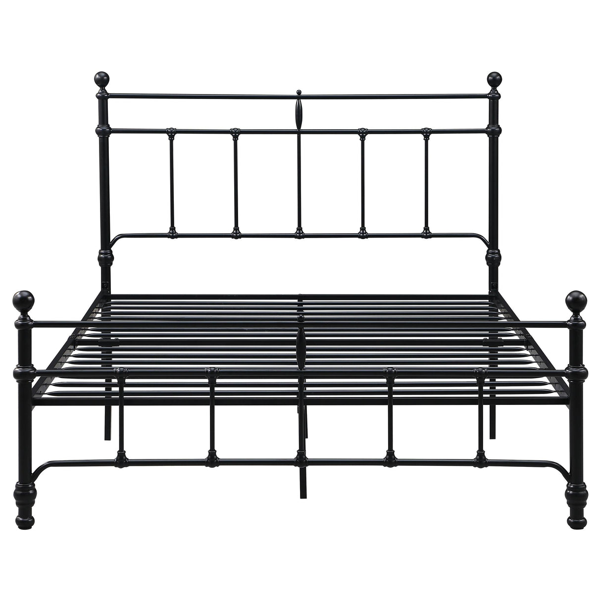 Novak Matte Black 48-inch Metal Eastern King Open Frame Bed by Coaster at Eve Furniture