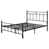 Novak Matte Black 48-inch Metal Eastern King Open Frame Bed by Coaster at Eve Furniture