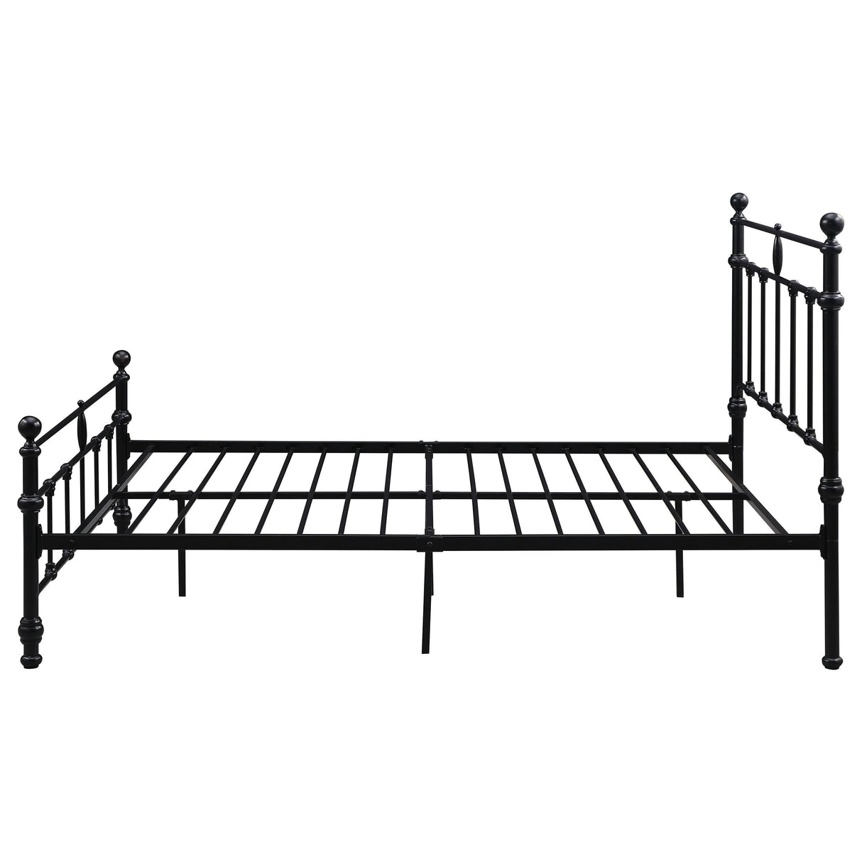 Novak Matte Black 48-inch Metal Eastern King Open Frame Bed by Coaster at Eve Furniture