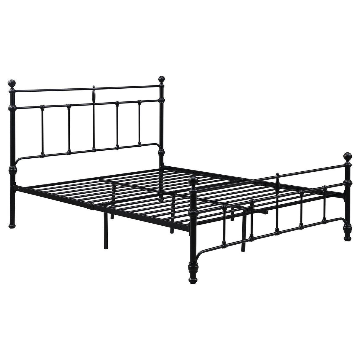 Novak Matte Black 48-inch Metal Full Open Frame Bed by Coaster at Eve Furniture