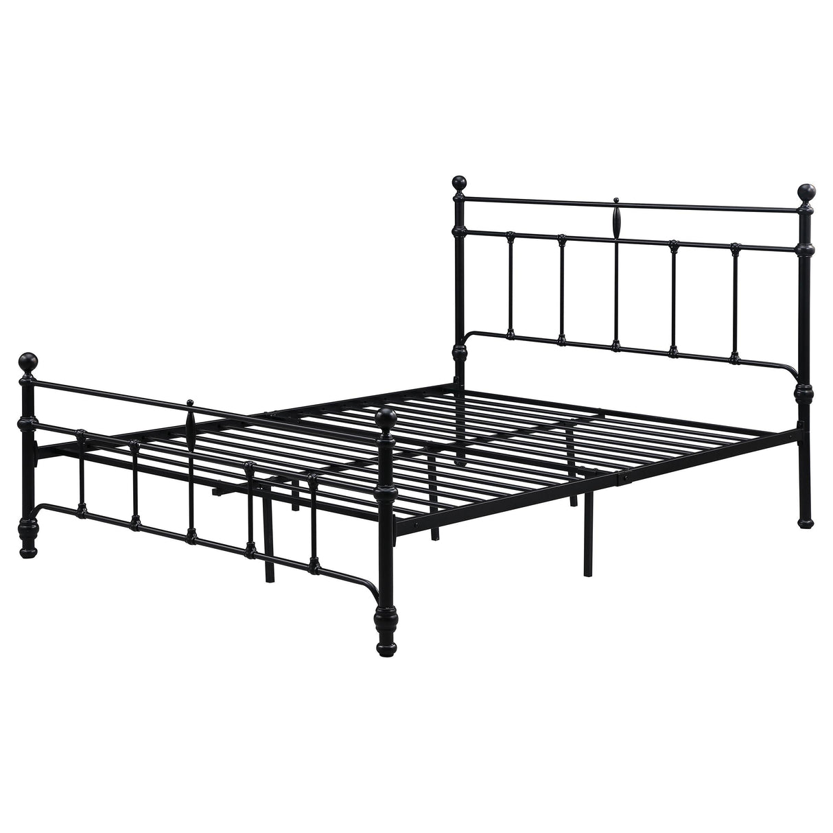 Novak Matte Black 48-inch Metal Queen Open Frame Bed by Coaster at Eve Furniture