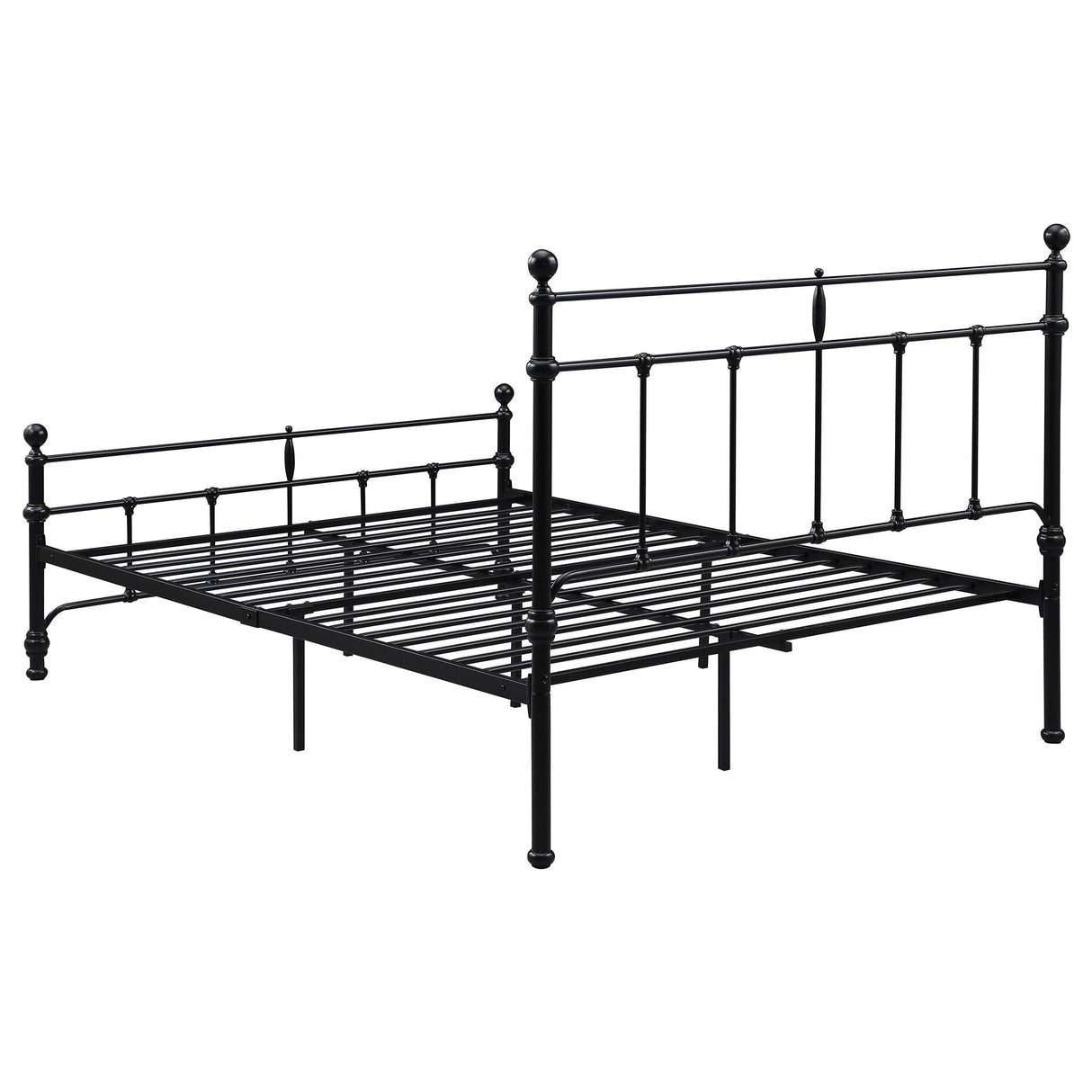 Novak Matte Black 48-inch Metal Queen Open Frame Bed by Coaster at Eve Furniture