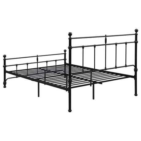 Novak Matte Black 48-inch Metal Queen Open Frame Bed by Coaster at Eve Furniture