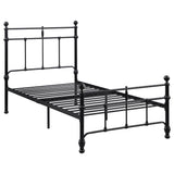 Novak Matte Black 48-inch Metal Twin Open Frame Bed by Coaster at Eve Furniture