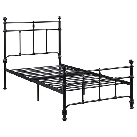 Novak Matte Black 48-inch Metal Twin Open Frame Bed by Coaster at Eve Furniture