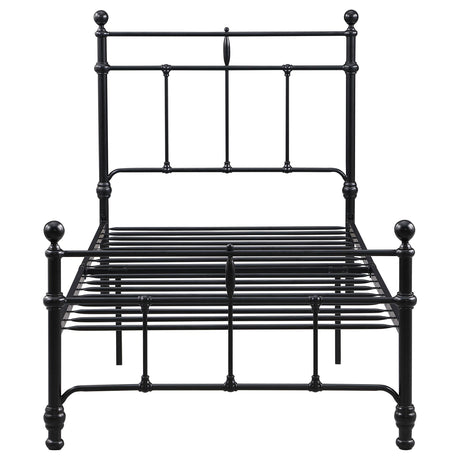 Novak Matte Black 48-inch Metal Twin Open Frame Bed by Coaster at Eve Furniture