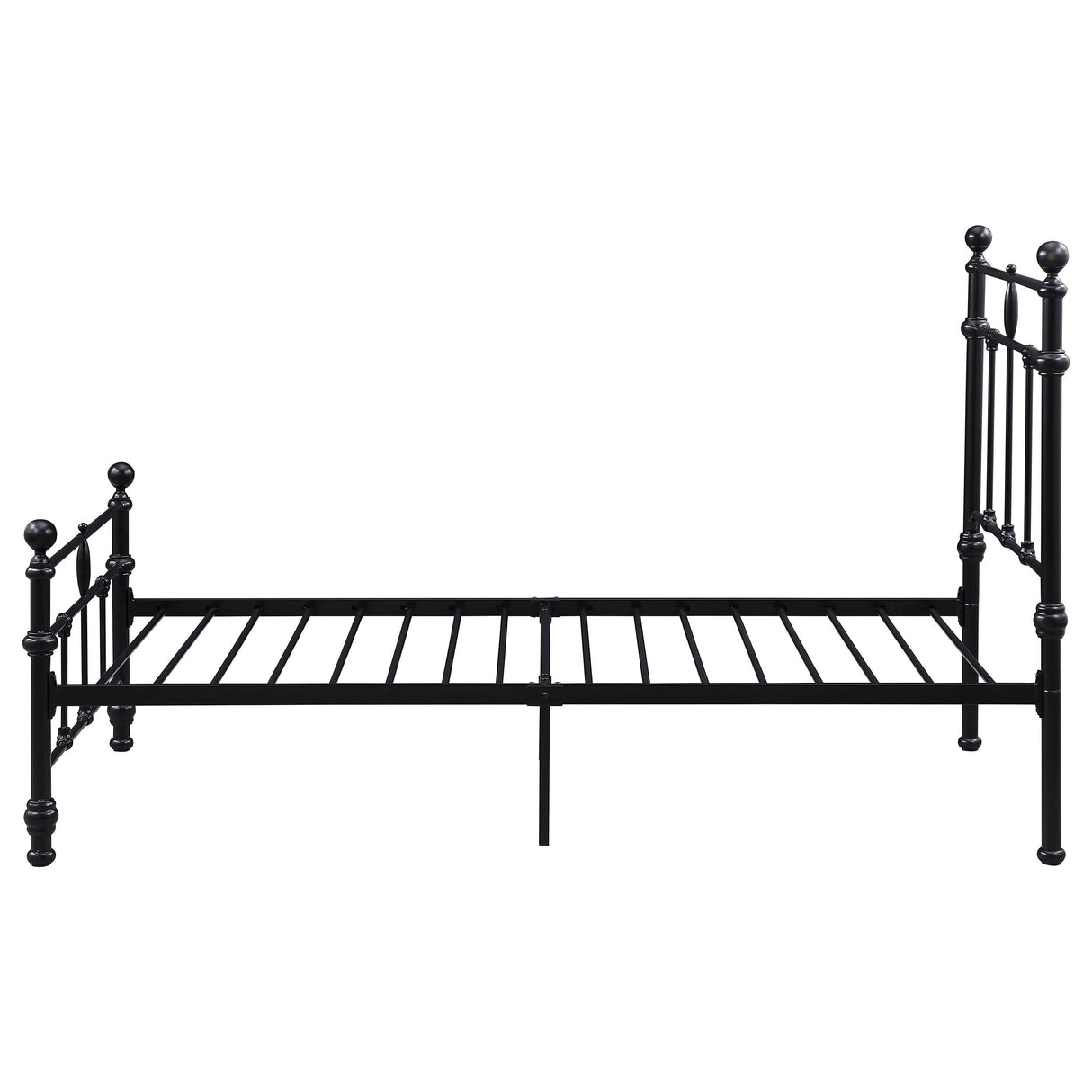 Novak Matte Black 48-inch Metal Twin Open Frame Bed by Coaster at Eve Furniture