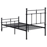 Novak Matte Black 48-inch Metal Twin Open Frame Bed by Coaster at Eve Furniture