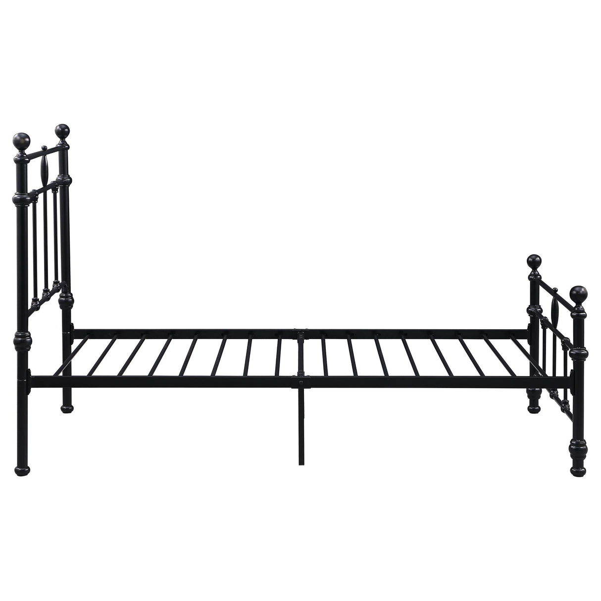 Novak Matte Black 48-inch Metal Twin Open Frame Bed by Coaster at Eve Furniture