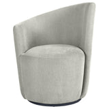 Nueva Dove Grey Upholstered Swivel Chair Curved Backrest by Coaster at Eve Furniture