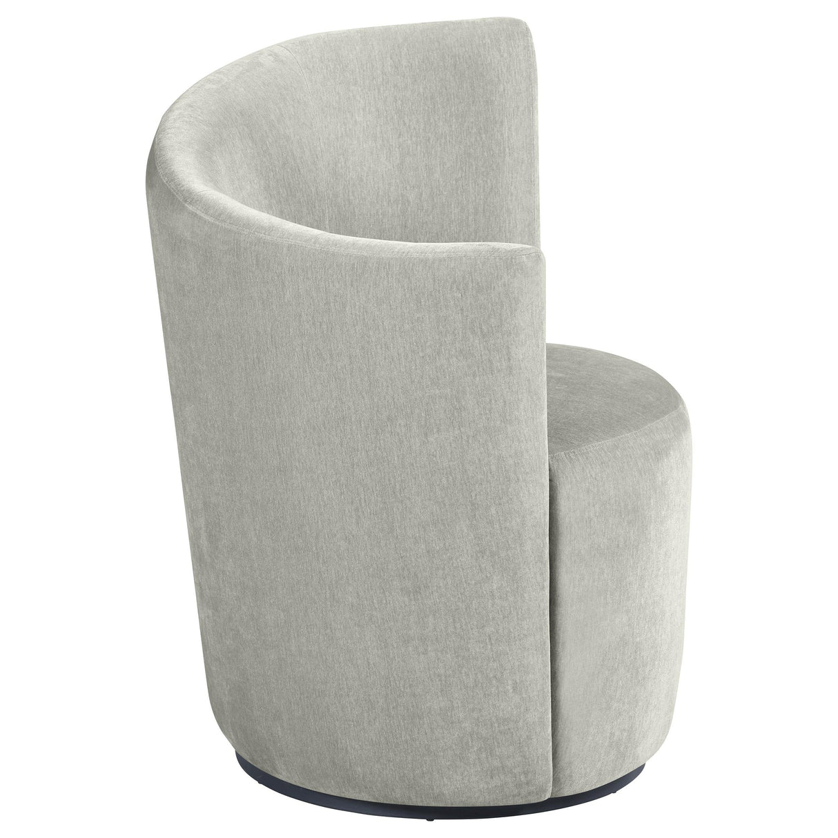 Nueva Dove Grey Upholstered Swivel Chair Curved Backrest by Coaster at Eve Furniture