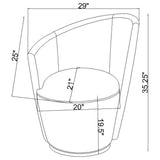 Nueva Dove Grey Upholstered Swivel Chair Curved Backrest by Coaster at Eve Furniture