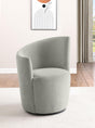 Nueva Dove Grey Upholstered Swivel Chair Curved Backrest by Coaster at Eve Furniture