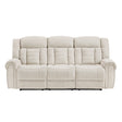 Nutmeg Beige Double Reclining Sofa by Homelegance at Eve Furniture