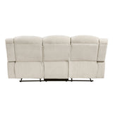 Nutmeg Beige Double Reclining Sofa by Homelegance at Eve Furniture