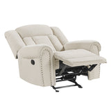 Nutmeg Beige Glider Reclining Chair by Homelegance at Eve Furniture