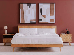 O2 Natural Queen Bed by Moe's Home at Eve Furniture