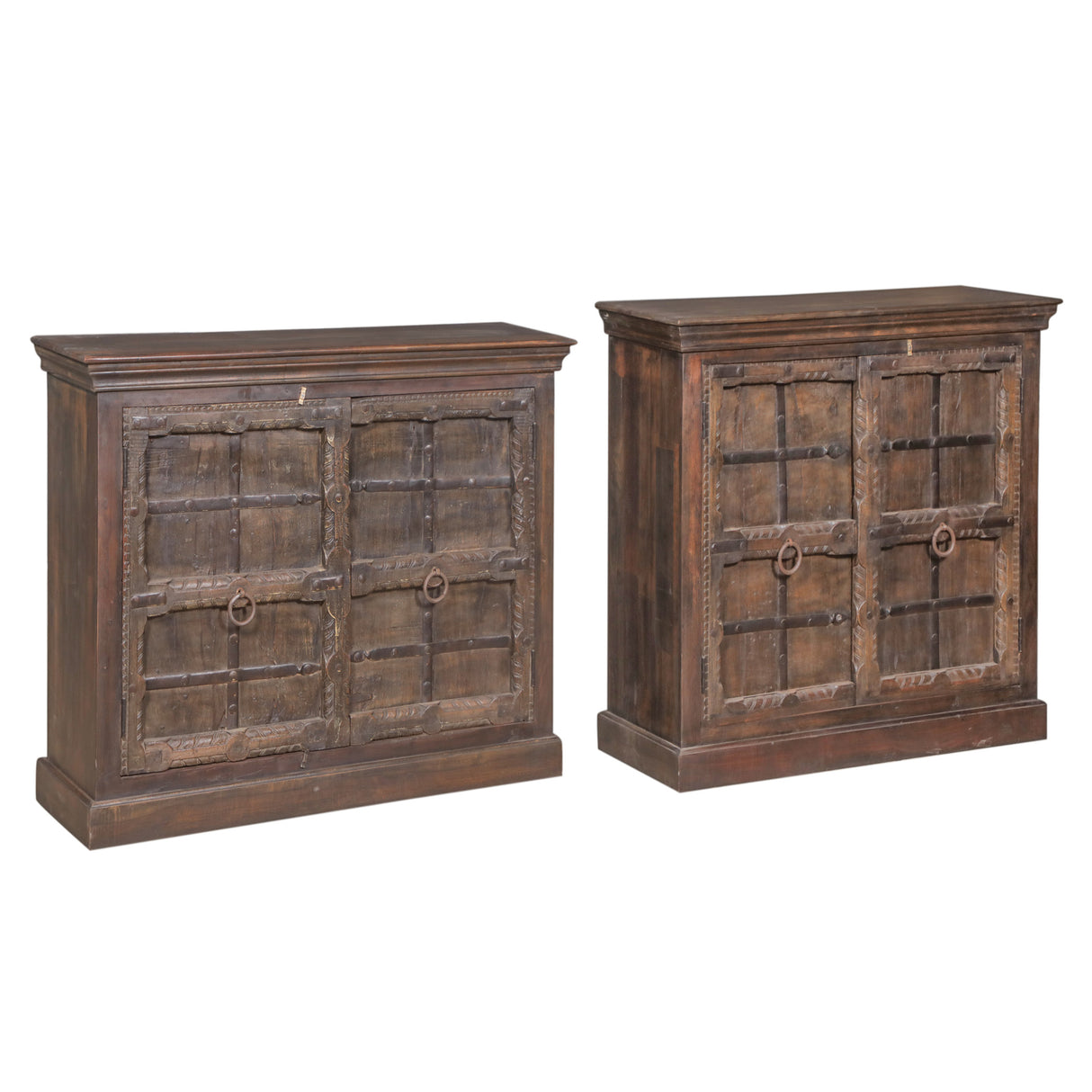 Carved Wood Storage Cabinet with Decorative Doors by Home Trends & Design at Eve Furniture