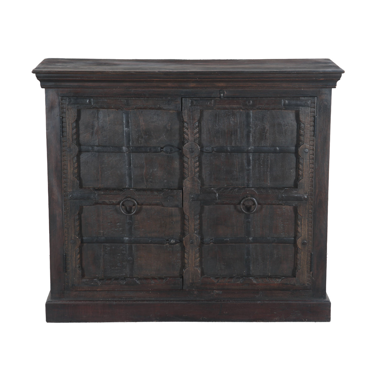 Carved Wood Storage Cabinet with Decorative Doors by Home Trends & Design at Eve Furniture