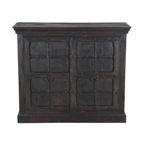 Carved Wood Storage Cabinet with Decorative Doors by Home Trends & Design at Eve Furniture