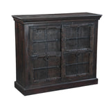 Carved Wood Storage Cabinet with Decorative Doors by Home Trends & Design at Eve Furniture