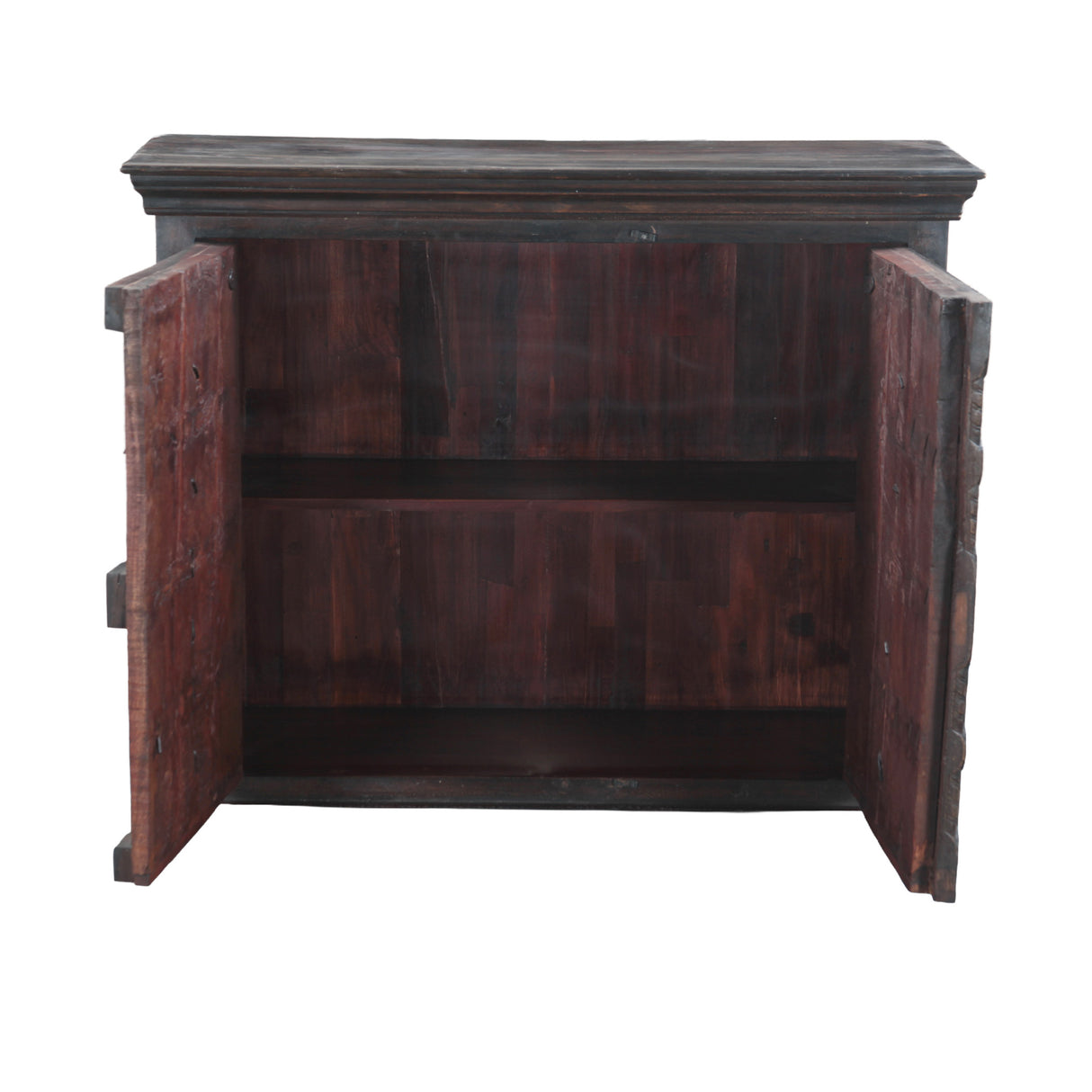 Carved Wood Storage Cabinet with Decorative Doors by Home Trends & Design at Eve Furniture