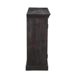 Carved Wood Storage Cabinet with Decorative Doors by Home Trends & Design at Eve Furniture
