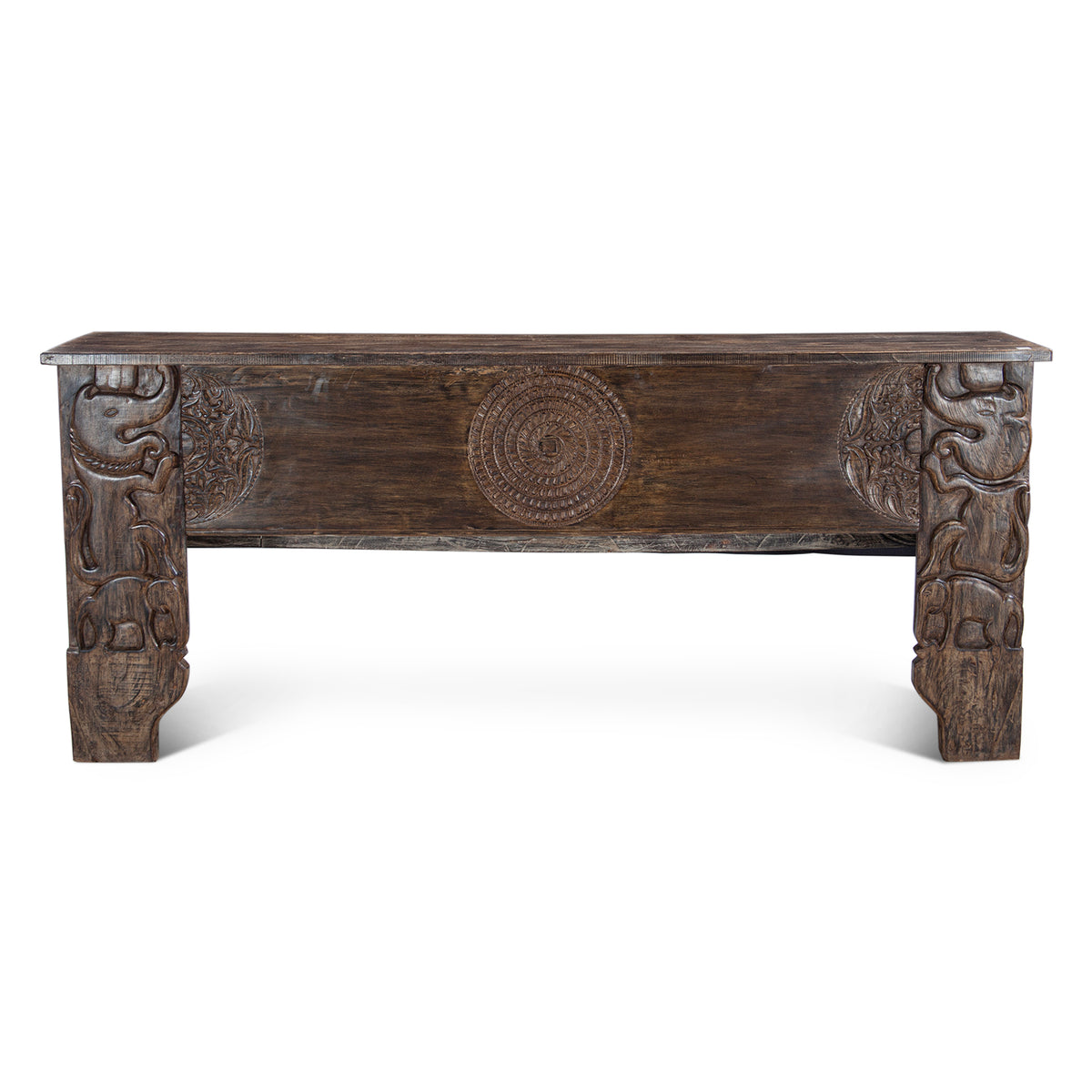 Large Carved Wooden Console Table