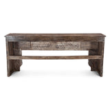 Large Carved Wooden Console Table
