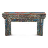Carved Wooden Door Console Table