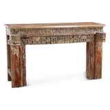 Carved Wooden Door Console Table