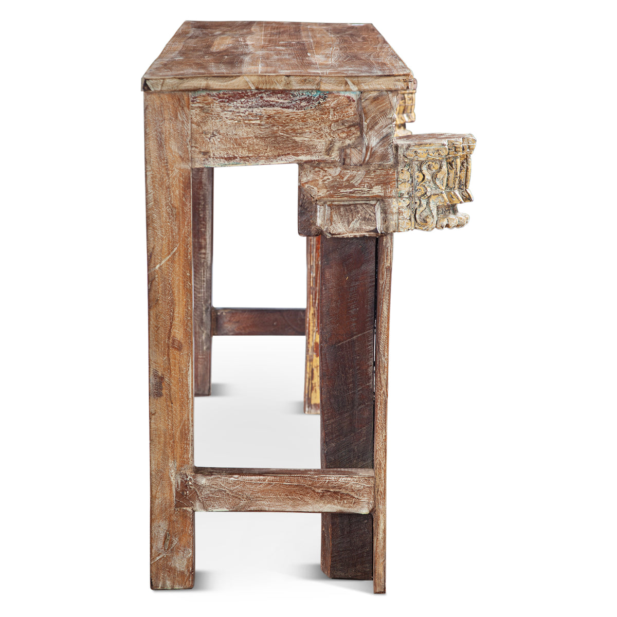 Carved Wooden Door Console Table