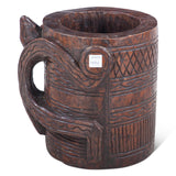 Carved Wooden Tibbati Pot with Handle