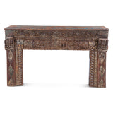Finely Carved Wood Console Table