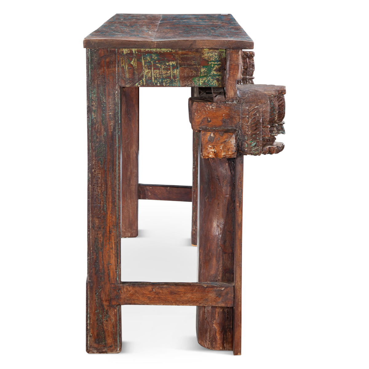 Finely Carved Wood Console Table